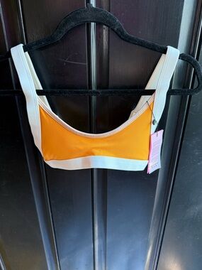 Oneone NWT Women's Orange colorblock Bikini Top size S